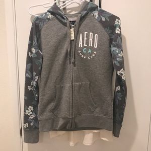 aeropostale CA surf club zip up hoodie